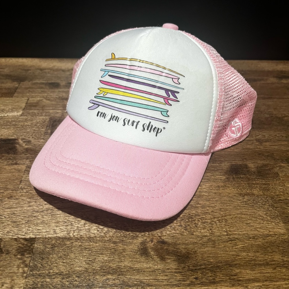 Pink Surfboard Ron Jon Surf Shop Kids Cap